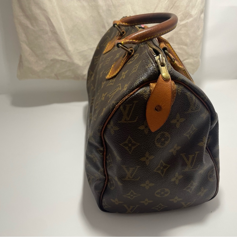 Floral Designer Handbag - Brown and Pink LV - Picture 5 of 6
